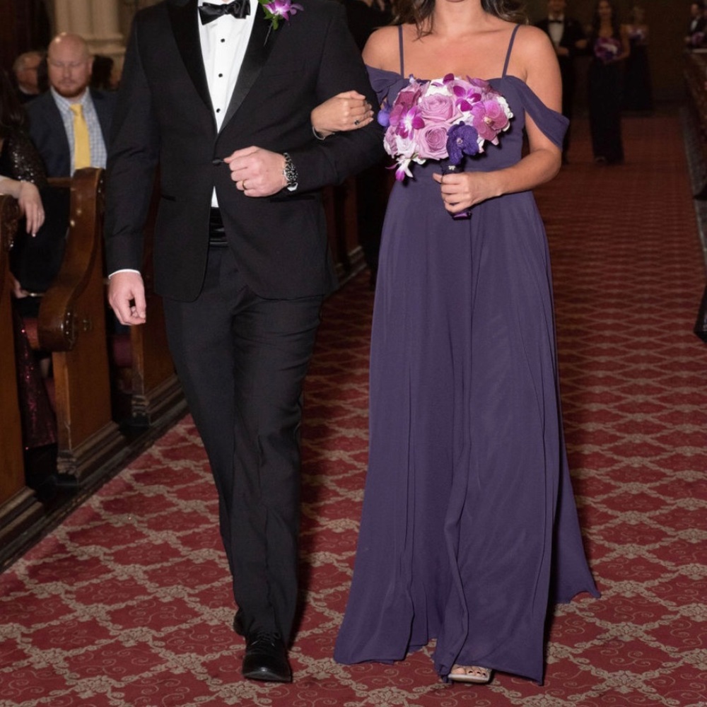 BRIDESMAID DRESS cold-shoulder option